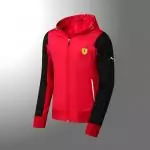 puma ferrari racing jacket red black mix color